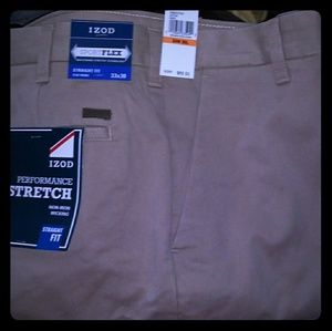 Izod straight fit sport flex non iron slacks